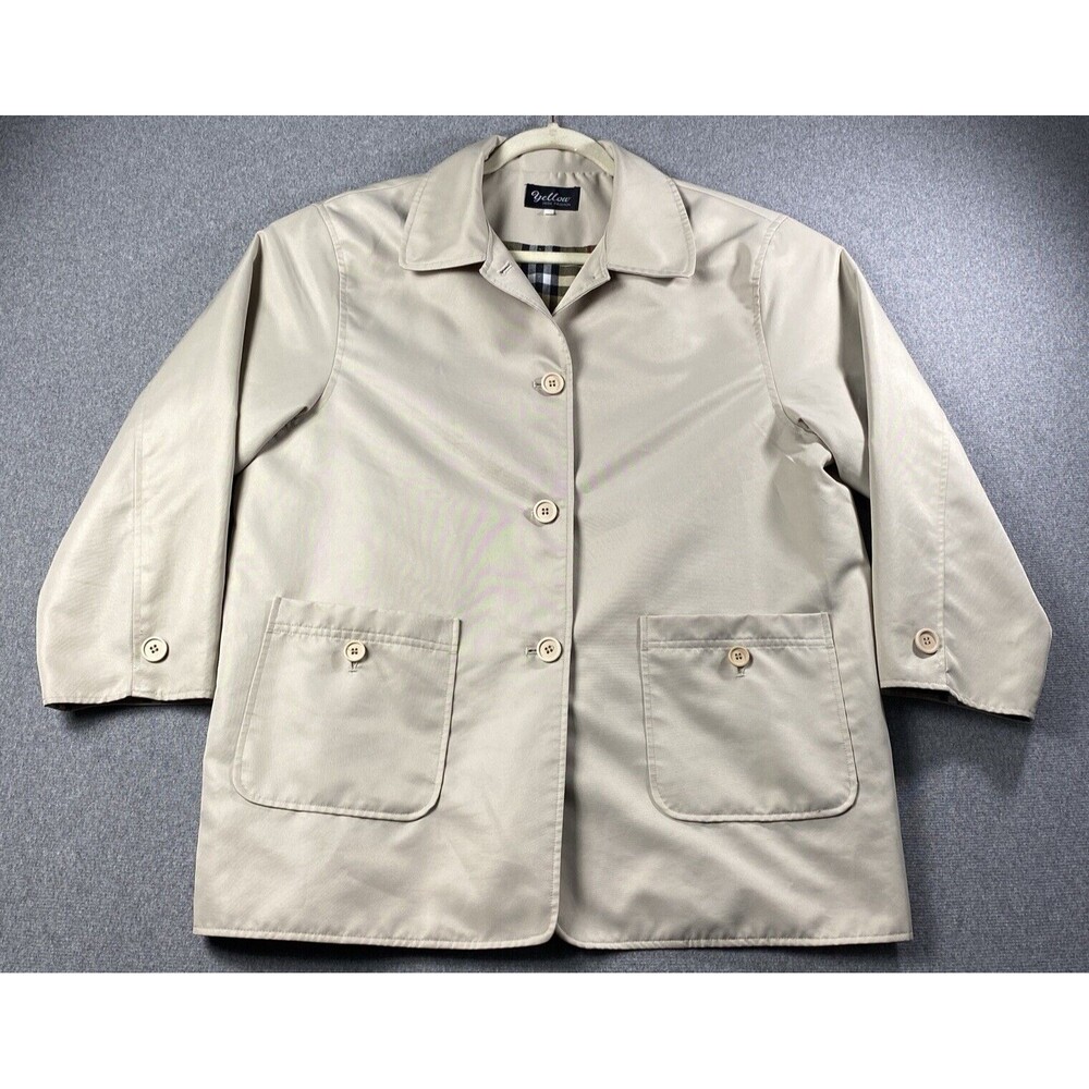 Yellow Women Elegant Jacket Lined Size S/M